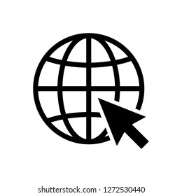 Web icon. Web icon page symbol for your web design. Internet world vector