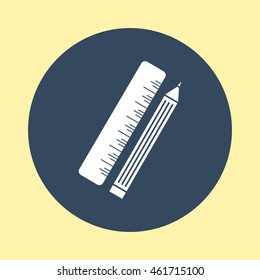 Web Icon of Pencil & Ruler.
