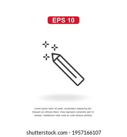 web icon pencil sign isolated on white background. Simple vector illustration.