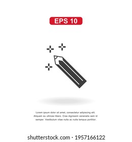 web icon pencil sign isolated on white background. Simple vector illustration.