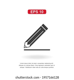 web icon pencil sign isolated on white background. Simple vector illustration.