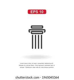 web icon pillar sign isolated on white background. Simple vector illustration.