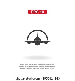 web icon plane sign isolated on white background. Simple vector illustration.