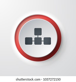 web icon push button flow chart