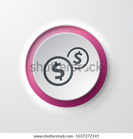 Web Icon Push Button Money Finance Stock Vector Royalty - 