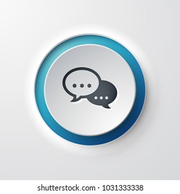 web icon push-button chat speech bubble