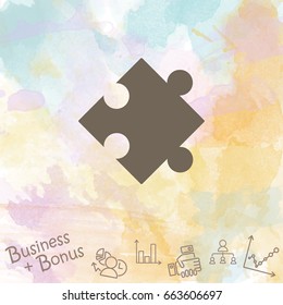 Web icon. Puzzle. vector illustration
