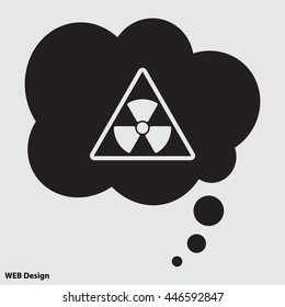 Web icon. Radiation hazard