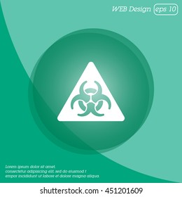 Web icon. Radiation hazard