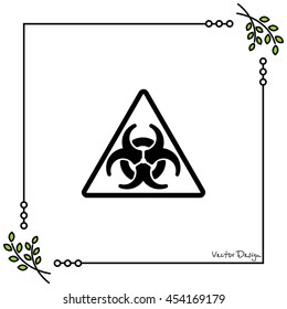 Web icon. Radiation hazard
