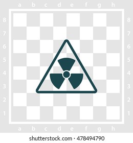 Web icon. Radiation hazard