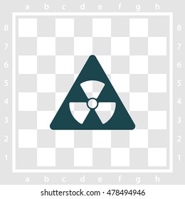 Web icon. Radiation hazard