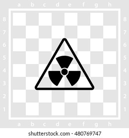 Web icon. Radiation hazard