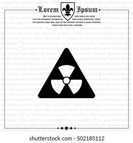 Web icon. Radiation hazard