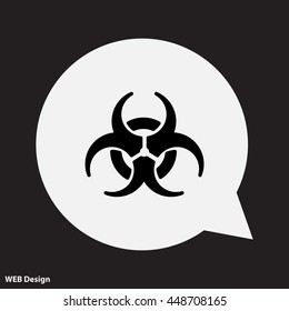 Web icon. Radiation hazard, biohazard
