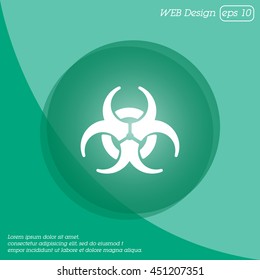 Web icon. Radiation hazard, biohazard