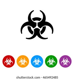 Web icon. Radiation hazard, biohazard