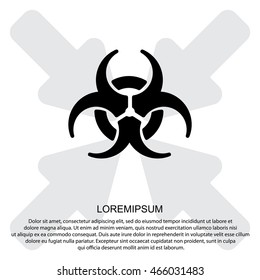 Web icon. Radiation hazard, biohazard