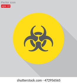 Web icon. Radiation hazard, biohazard