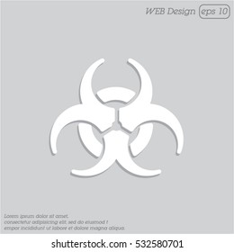 Web icon. Radiation hazard, biohazard