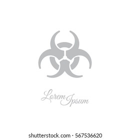 Web icon. Radiation hazard, biohazard