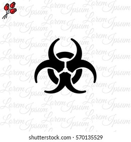Web icon. Radiation hazard, biohazard