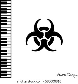 Web icon. Radiation hazard, biohazard