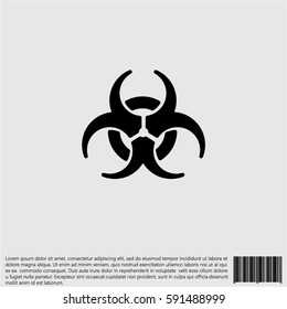 Web icon. Radiation hazard, biohazard