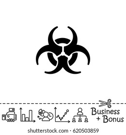 Web icon. Radiation hazard, biohazard