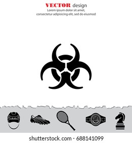 Web icon. Radiation hazard, biohazard