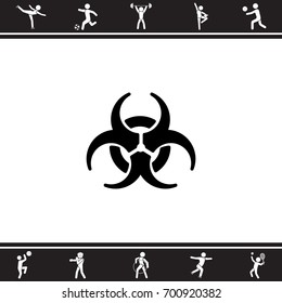Web icon. Radiation hazard, biohazard