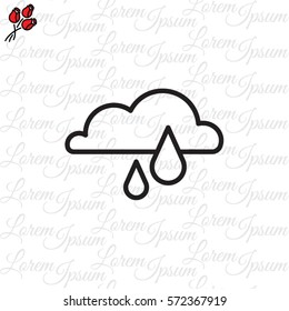 Web icon. Rain Cloud