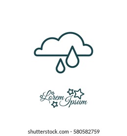 Web icon. Rain Cloud