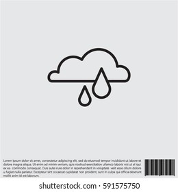 Web icon. Rain Cloud