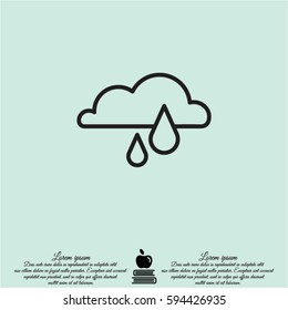 Web icon. Rain Cloud.