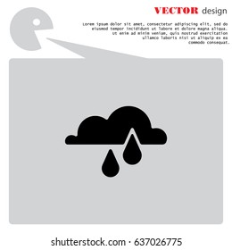 Web icon. Rain Cloud