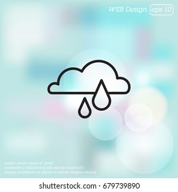 Web icon. Rain Cloud.