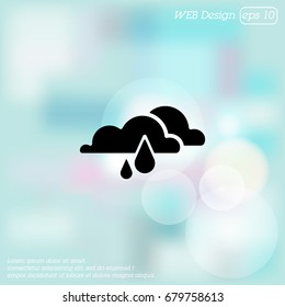 Web icon. Rain Clouds