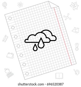 Web icon. Rain Clouds