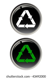 Web-Symbol mit Recyclingsymbolen - Vektorgrafik
