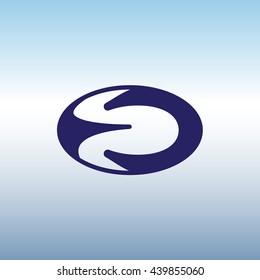 Web icon. Rugby ball