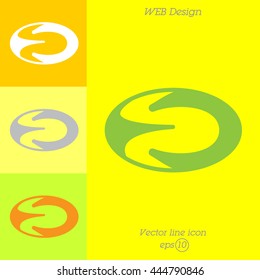 Web icon. Rugby ball