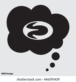 Web icon. Rugby ball