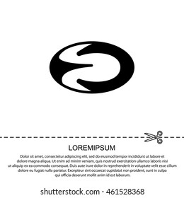 Web icon. Rugby ball
