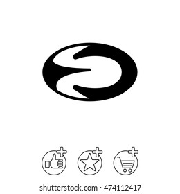 Web icon. Rugby ball