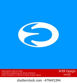 Web icon. Rugby ball
