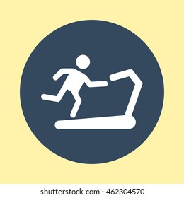Web Icon of Runner On Treadmill.