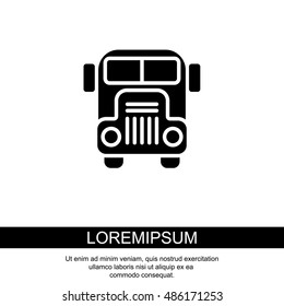Web icon. School bus