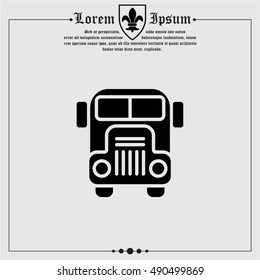 Web icon. School bus