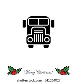 Web icon. School bus